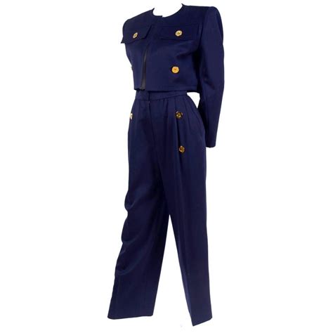 navy givenchy pant suit